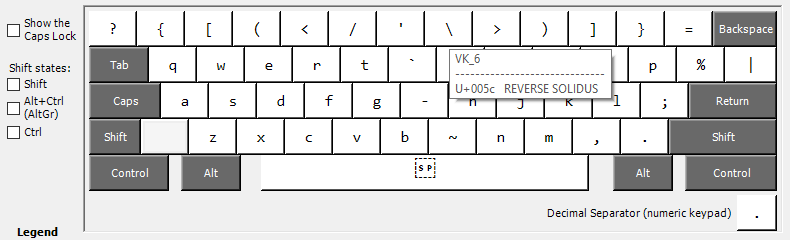 "\" key has its VK code altered. Key at this position in a standard US keyboard originally has VK code VK_7. 